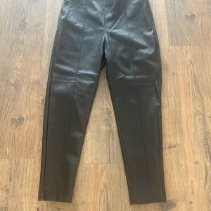 Ann Taylor Black Leather Pants
